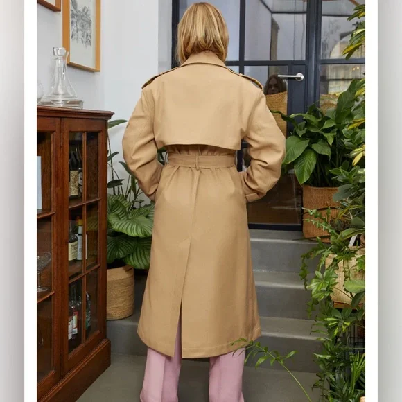 Kitri x Jessie Bush Tan Trench Coat - Picture 2 of 8